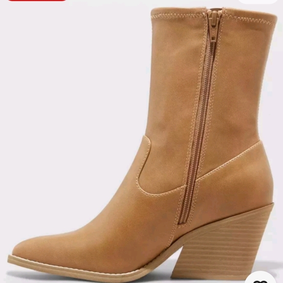 Aubree Ankle Boots from Universal Thread- Tan NWT Size 10 - Picture 3 of 7